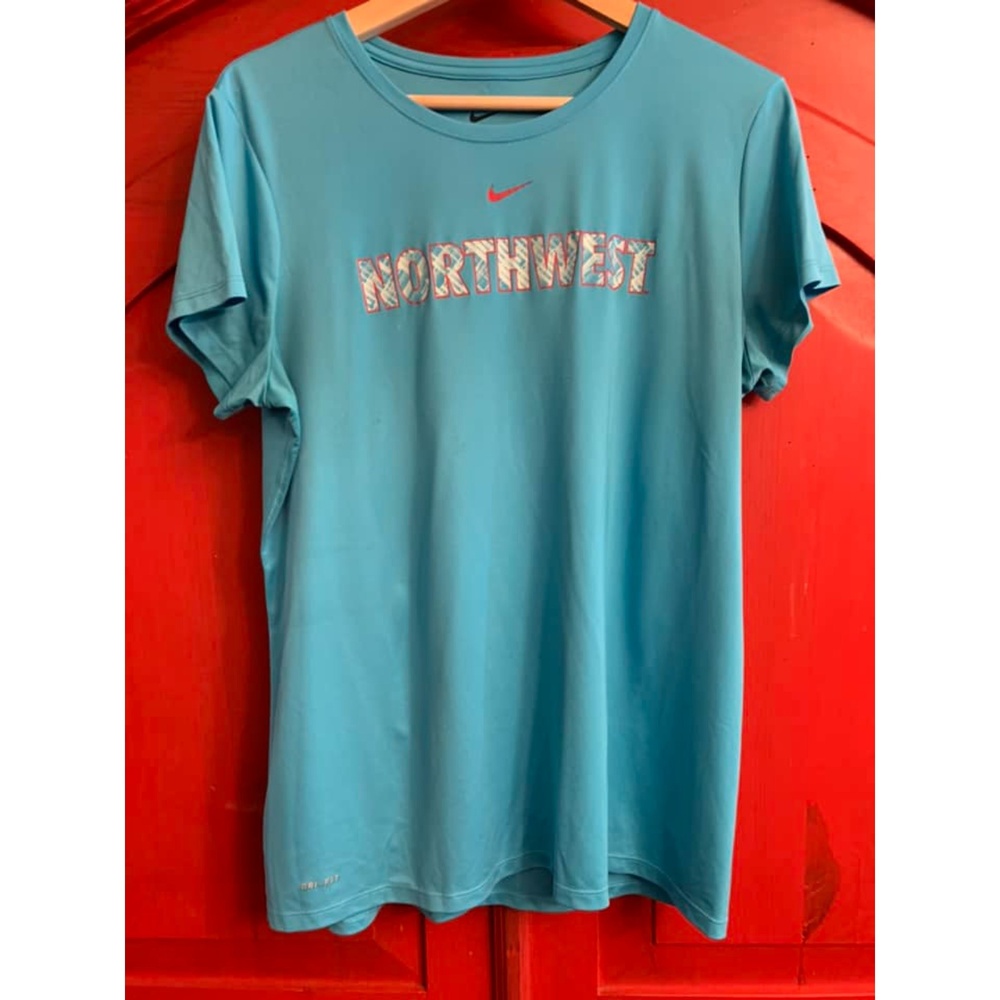 Nike Dri-Fit Turquoise  Bright Sky Blue Northwest Tee Shirt Tshirt EUC SHARP! XL